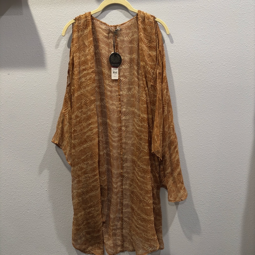 Buckle Brown Boxy Oversized kimono